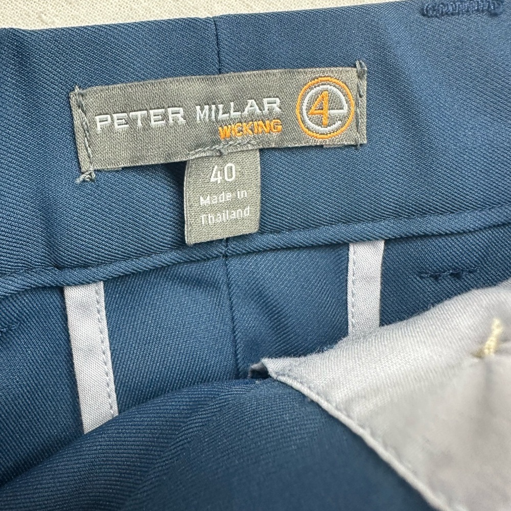 Peter Millar Wicking Performance Shorts Golf Stretch Navy Blue Mens Size 40 - Picture 3 of 9